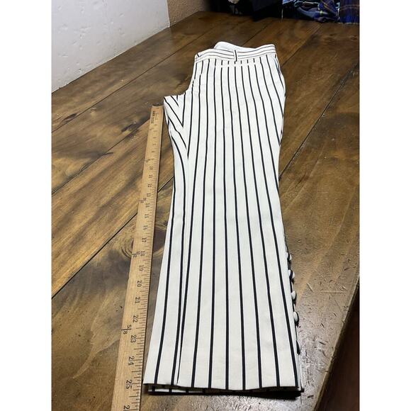 Anthropologie Pants Size 8 The Essential Slim Striped Button Women Pants - Picture 11 of 11